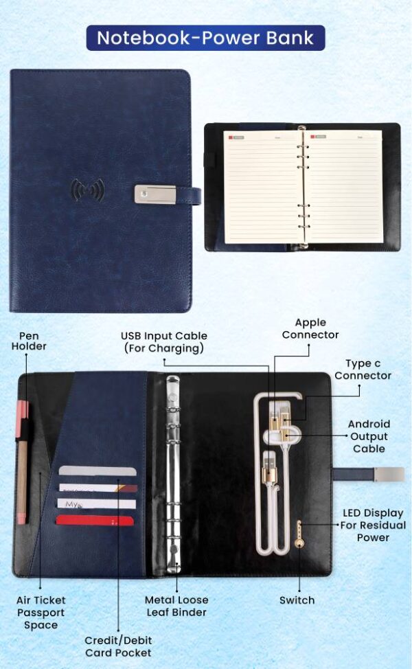 Power Bank Diary with USB Pen Drive – Smart Utility for Modern Professionals - Image 4