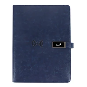 Power Bank Diary with Wireless Charging and LED Logo – Power, Style, and Branding in One