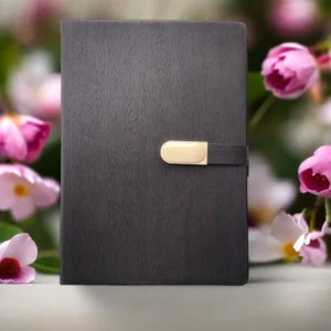 Black Color Diary with Golden Flap Button – Premium Elegance in Every Page