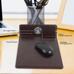 Wireless Charging Mouse Pad with LED Logo – Power Meets Productivity