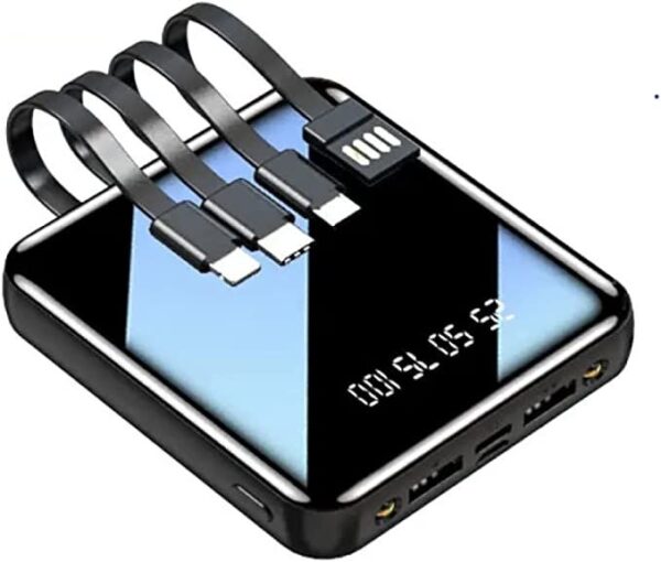 Power Bank with Inbuilt Wire – All-in-One Charging, Anywhere You Go