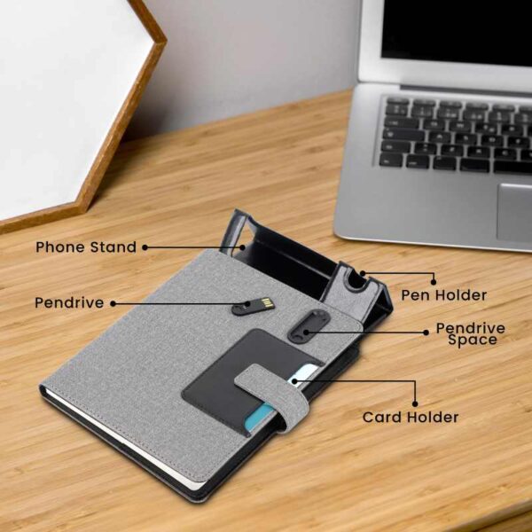 Notebook With USB Pen Drive and Mobile Stand