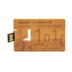 Wooden Card Shape Pen Drive